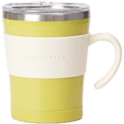 マグカップ フタ付き 320ml ヌーバネッサ NUOVONECA 中空2重構造 ステンレス プラスチック ハニーマスタード