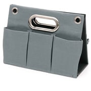 卓上収納 壁掛け収納 2WAYポケットラック ファブリック 持ち手 グレー ESTM-2PR-GY