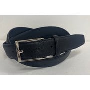 NB-BP011/BK [国産 姫路レザー シボ型 押しベルト クロ]