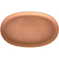 受け皿 エコプレートオーバル 木粉入り 幅42.5×奥行26.9cm 素焼き
