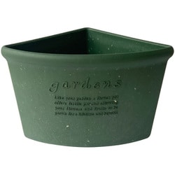 植木鉢 コーナーエコポット 古紙入り 幅27×奥行20×高さ16.4cm グリーン
