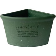 植木鉢 コーナーエコポット 古紙入り 幅27×奥行20×高さ16.4cm グリーン