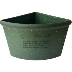 植木鉢 コーナーエコポット 古紙入り 幅36×奥行26.5×高さ21.8cm グリーン