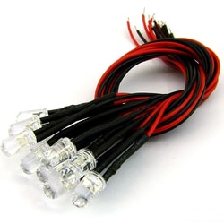 PW5-12-ASSORT [20cm線付LED Φ5mm アソートパック/5色×2本]