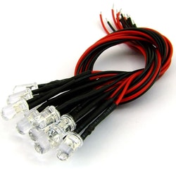 PW5-12-WHITE [20cm線付LED Φ5mm 白/10個入]