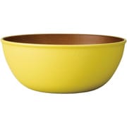 サラダボウル 19.5cm isso ecco 木目調 プラスチック イエロー 678305