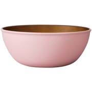 サラダボウル 19.5cm isso ecco 木目調 プラスチック ピンク 678312