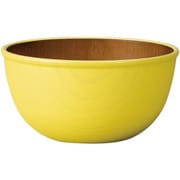 ボウル 15cm L isso ecco 木目調 プラスチック イエロー 678275