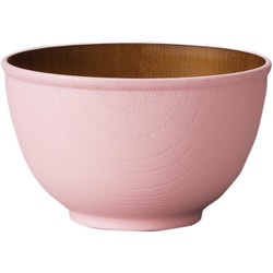 ボウル 12.5cm M isso ecco 木目調 プラスチック ピンク 678251