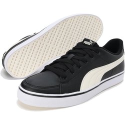 プーマ V コート バルク 389907 02 Puma Black-Whisper White 24.5cm [スニーカー ユニセックス]