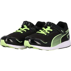 プーマ スピードモンスター V4 378908 01 PUMA Black-Fast Yellow 18cm [ランニングシューズ キッズ]