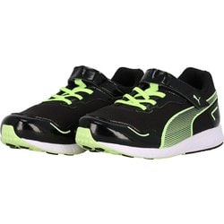 プーマ スピードモンスター V4 378908 01 PUMA Black-Fast Yellow 21cm [ランニングシューズ キッズ]