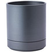 植木鉢 MC円柱メタルECOポット 受け皿付き 直径10cm クールグレー 3200026CGY