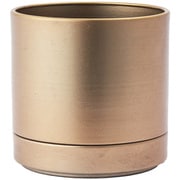 植木鉢 MC円柱メタルECOポット 受け皿付き 直径19cm アンティークゴールド 3200030AGL
