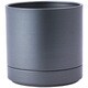 植木鉢 MC円柱メタルECOポット 受け皿付き 直径19cm クールグレー 3200030CGY