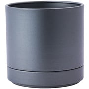 植木鉢 MC円柱メタルECOポット 受け皿付き 直径19cm クールグレー 3200030CGY
