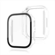 TCAWGC-SQ44CL [Apple Watch 44mm スクエアタイプ 耐衝撃ケース カバー ガラスフィルム 一体型 画面保護 全面保護 クリア]