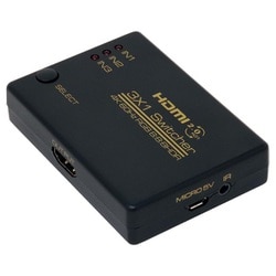 HDMI切替器 3入力/1出力 HDMIケーブル×1付属 ブラック MSW-03A