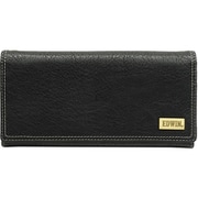メタルプレート シボ合皮 長財布 BLACK 22269216