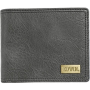 メタルプレート シボ合皮 二つ折財布 GRAY 22269217