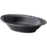 オーバルプレート 24cm 梨花 磁器 ブラック RN2423BK