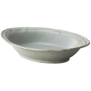 オーバルプレート 24cm 梨花 磁器 グレー RN2423GY