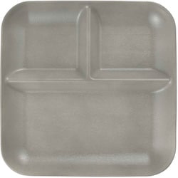 ランチプレート 24.5cm KUSUMI 木目調 プラスチック 銀鼠