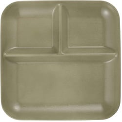 ランチプレート 24.5cm KUSUMI 木目調 プラスチック 利久白茶