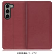 Galaxy S23用 本革スマホケース スタンド機能&カードポケット付き ワインレッド WORK10GX-RD-GS23
