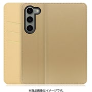 Galaxy S23用 PUレザースマホケース スタンド機能&カードポケット付き ゴールド WORK13GX-NEWGD-GS23
