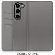Galaxy S23用 PUレザースマホケース スタンド機能&カードポケット付き グレー WORK13GX-NEWGY-GS23