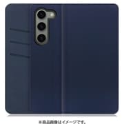 Galaxy S23用 PUレザースマホケース スタンド機能&カードポケット付き ネイビー WORK13GX-NEWNY-GS23
