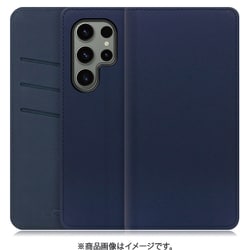 Galaxy S23 Ultra用 PUレザースマホケース スタンド機能＆カードポケット付き ネイビー WORK13GX-NEWNY-GS23U