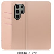 Galaxy S23 Ultra用 PUレザースマホケース スタンド機能&カードポケット付き シャンパンローズ WORK13GX-NEWPK-GS23U