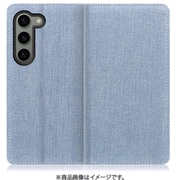 Galaxy S23用 デニム生地スマホケース スタンド機能&カードポケット付き ライトブルー WORK17GX-LTBU-GS23