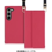 Galaxy S23用 クラッチバッグ風スマホケース ロングストラップ&カードポケット付き ダスティローズ WORK22GX-RS-GS23