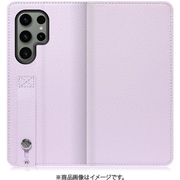Galaxy S23 Ultra用 ベルト付きの本革スマホケース スタンド機能&カードポケット付き パープル WORK23GX-PL-GS23U