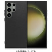 Galaxy S23 Ultra用 PUレザースマホケース ストラップホール付き ブラック WORK24GX-BK-GS23U
