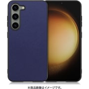 Galaxy S23用 PUレザースマホケース ストラップホール付き ネイビー WORK24GX-NY-GS23