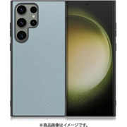 Galaxy S23 Ultra用 本革スマホケース ストラップホール付き スカイブルー WORK25GX-BU-GS23U