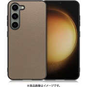 Galaxy S23用 本革スマホケース ストラップホール付き グレージュ WORK25GX-GB-GS23