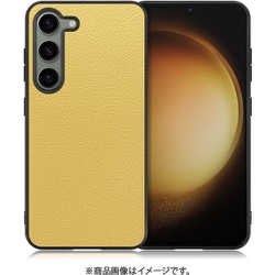 Galaxy S23用 本革スマホケース ストラップホール付き ジャスミンイエロー WORK25GX-YL-GS23