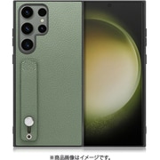 Galaxy S23 Ultra用 本革スマホケース ホールドベルト付き ダルグリーン WORK26GX-DG-GS23U