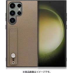 Galaxy S23 Ultra用 本革スマホケース ホールドベルト付き グレージュ WORK26GX-GB-GS23U