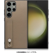 Galaxy S23 Ultra用 本革スマホケース ホールドベルト付き グレージュ WORK26GX-GB-GS23U