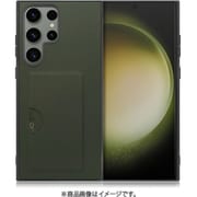 Galaxy S23 Ultra用 PUレザースマホケース カードポケット&ストラップホール付き エバーグリーン WORK28GX-EG-GS23U