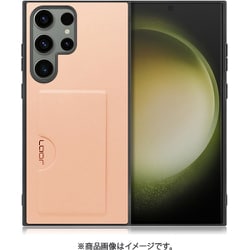 Galaxy S23 Ultra用 PUレザースマホケース カードポケット＆ストラップホール付き アンバーローズ WORK28GX-RS-GS23U