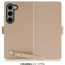 Galaxy S23用 本革スマホケース スタンド機能＆ストラップホール付き モンブランキャメル WORK29GX-CM-GS23