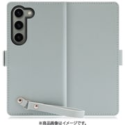 Galaxy S23用 本革スマホケース スタンド機能&ストラップホール付き アイスグリーン WORK29GX-GN-GS23