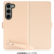 Galaxy S23用 本革スマホケース スタンド機能&ストラップホール付き ピーチピンク WORK29GX-PK-GS23